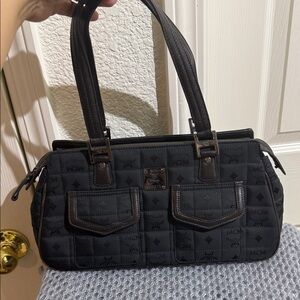 MCM Black Quilted Shoulder Bag